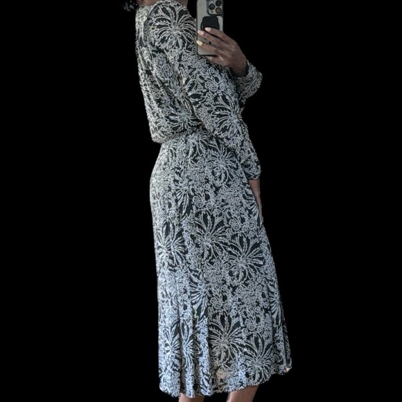 Vintage Semi Sheer Floral Dress - Picture 9 of 16